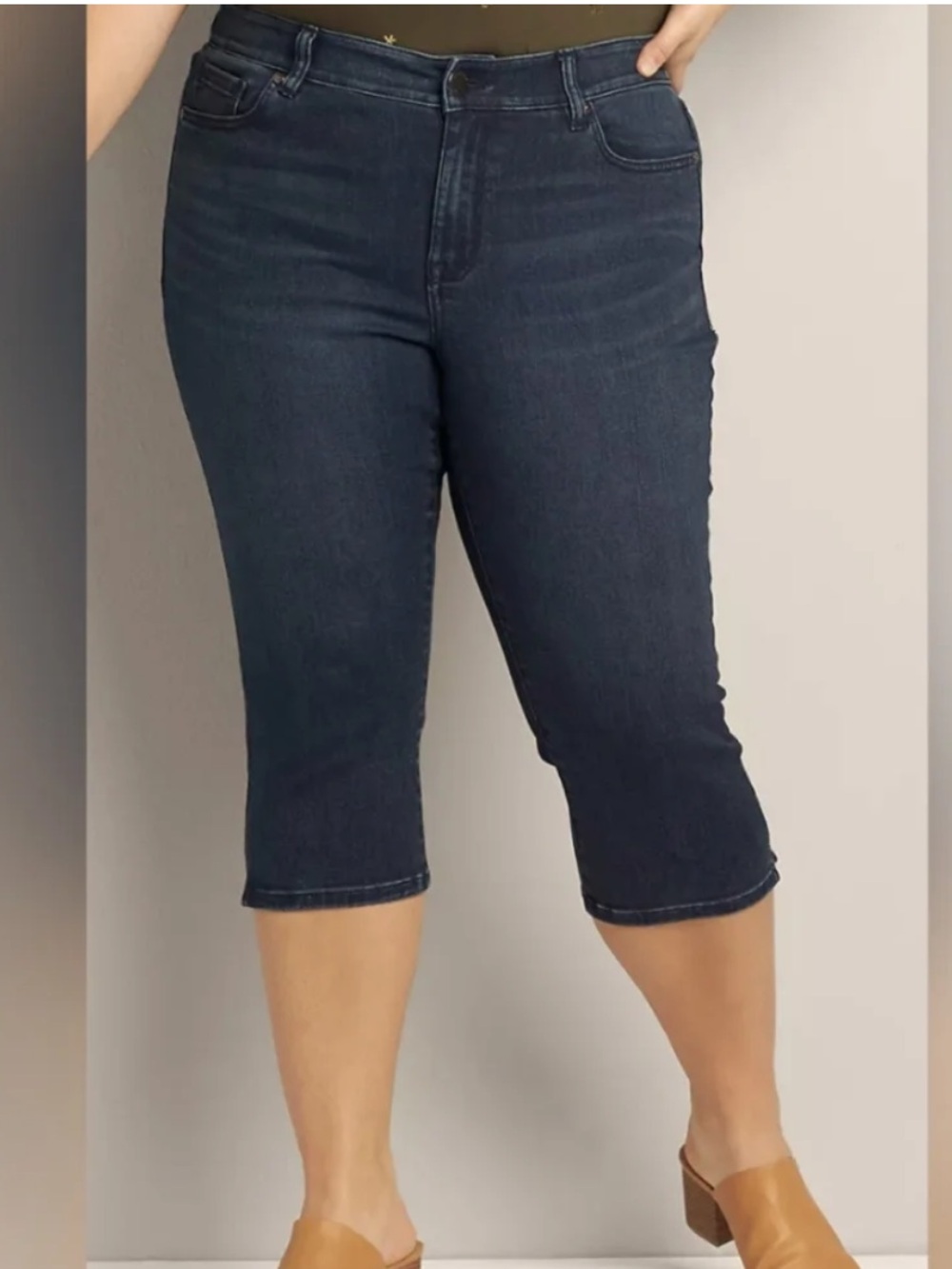 Lane Bryant Super Stretch Curvy Fit Pedal High Rise Capri Jeans Size 20